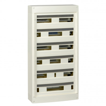 PRA10270W Schneider - tableau électrique tertiaire isolant 144 modules - 6x24 modules - Pragma