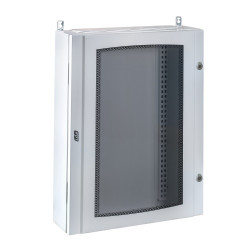65SUP96120PT IDE - Armoire électrique industrielle étanche IP65 - 120 modules - Porte vitrée - Atlantic IDE