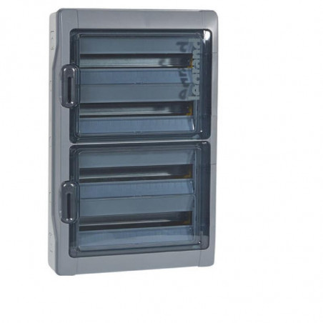 001927 Legrand Coffret Plexo3 étanche IP65 - 4 rangées de 18 modules - Entrées à perforation directe