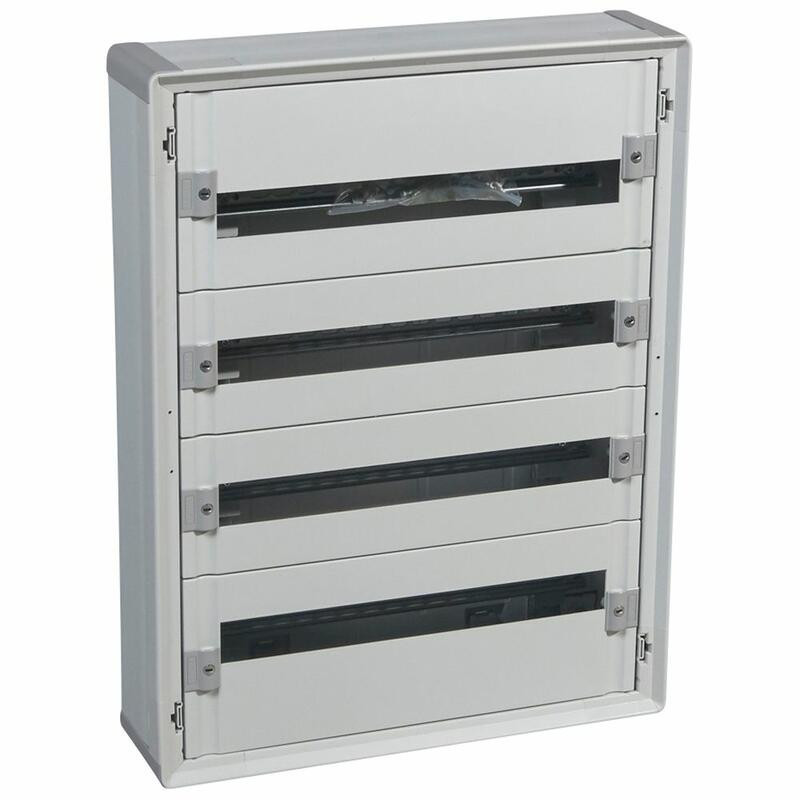 401804 Legrand Tableau de distribution isolant XL3 160 - 4 rangées de 24 modules - Tout modulaire prêt à l'emploi
