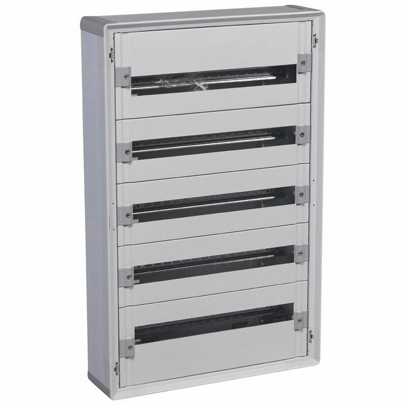 401805 Legrand Tableau de distribution isolant XL3 160 - 5 rangées de 24 modules - Tout modulaire prêt à l'emploi