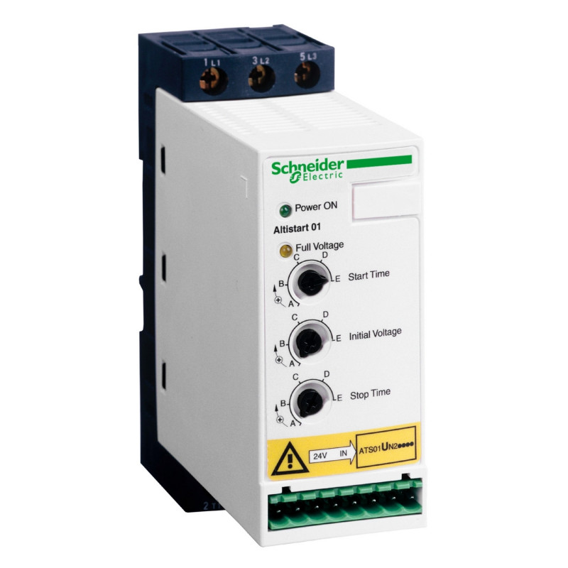 ATS01N212QN Schneider - Démarreur progressif 12A pour moteur triphasé 5,5kW - Altistart 01