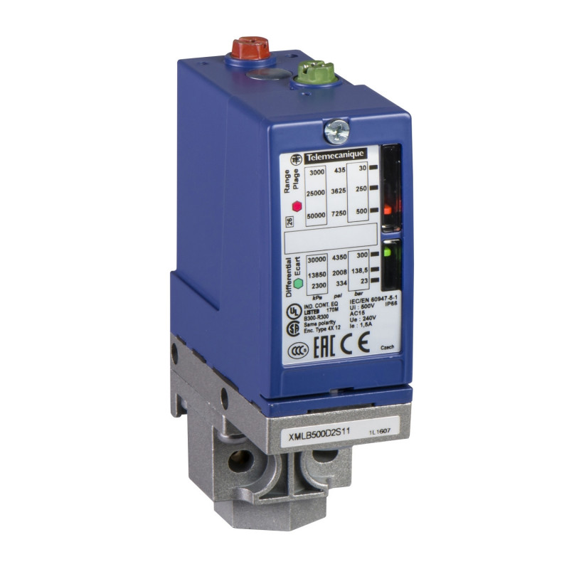 XMLB300D2S11 Telemecanique  - Pressostat - 300bar - écart réglable 2 seuils - OsiSense XML-B -
