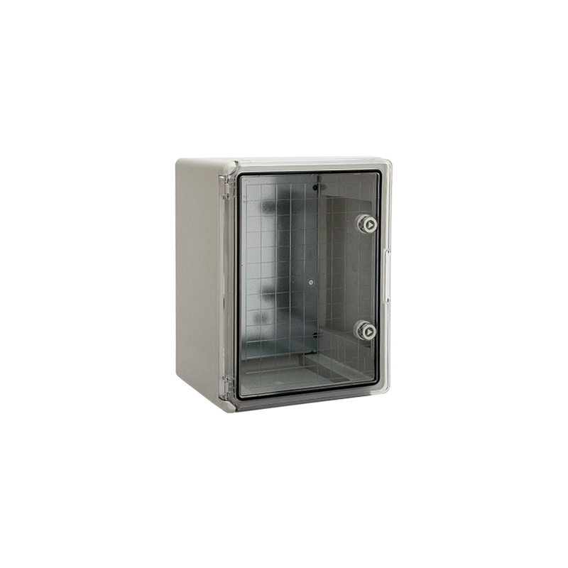 Coffret électrique ABS 280x210x130 étanche IP65 - Porte transparente - avec plaque