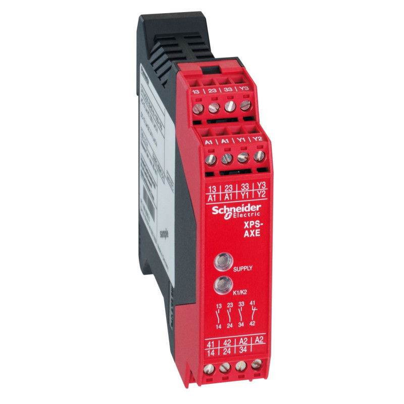 XPSAXE5120P Schneider Module de surveillance arrêt d'urgence 24Vca-cc Catégorie 4 Preventa XPSAXE