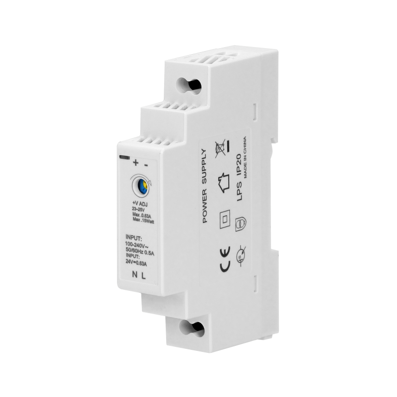 Alimentation courant continu 24V 0,63A 15W - 1 module - Transformateur 220V - 24V cc