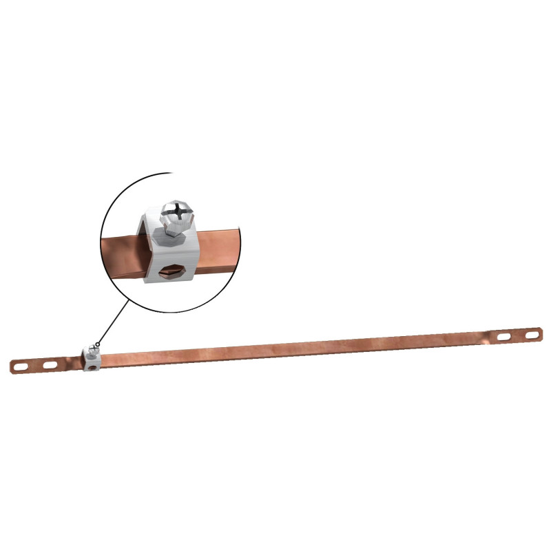 LVS04201 Schneider Linergy TB - Barre de terre nue en cuivre 45cm PRISMA pour connecteur direct 12x3mmÂ²