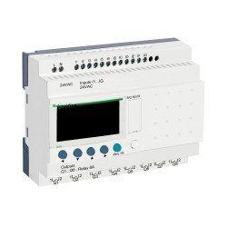 SR2B201B Schneider - Automate relais intelligent compact Zelio Logic - 20 E S - 24 VCA - horloge + afficheur