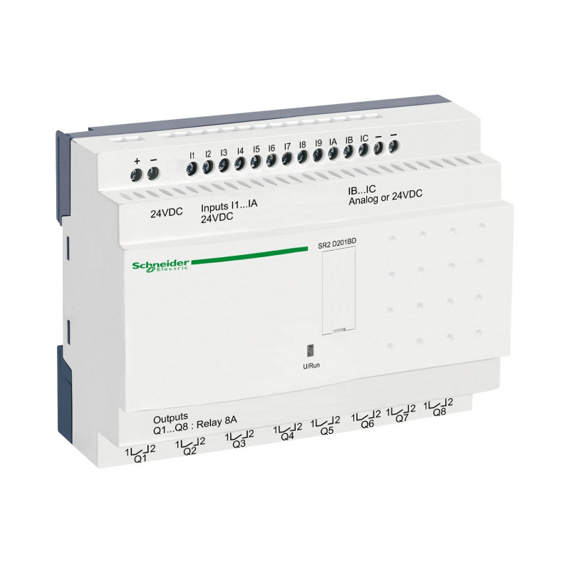 SR2D201BD Schneider - Automate Zelio Logic - relais intelligent 20 E/S 24Vcc - sans horloge sans afficheur