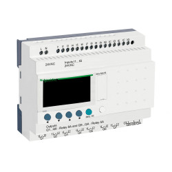 SR3B261B Schneider - Automate Zelio Logic - relais intelligent 24 E/S extensibles - 24Vca - horloge + afficheur