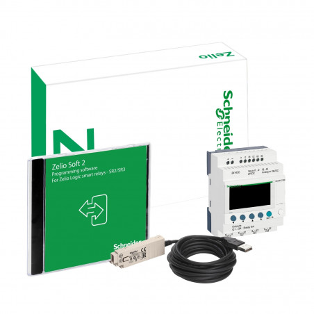 SR3PACKBD Schneider - Automate Zelio Logic - relais intelligent pack découverte - 10 E/S extensibles - 24Vcc