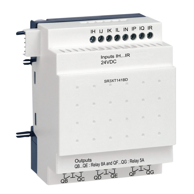 SR3XT141BD Schneider - Automate Zelio Logic - module d'extension E/S TOR - 14 entrées/sorties - 24Vcc