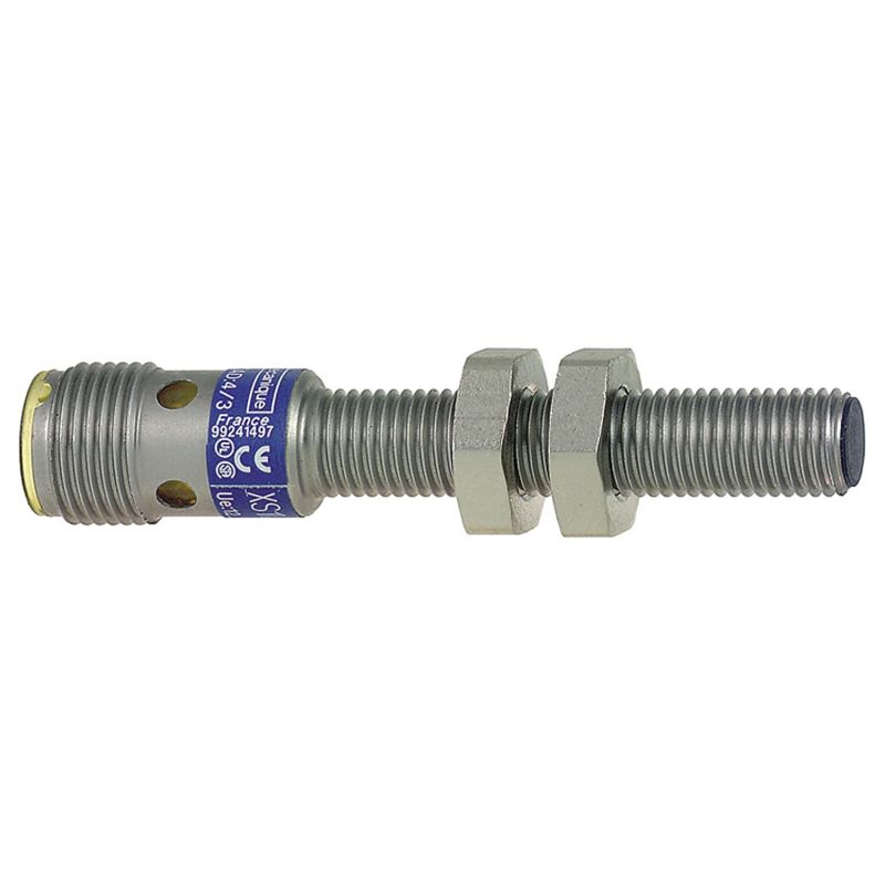 XS108BLPAM12 Schneider XS Capteur inductif métal M8 L61mm noyable Sn1,5mm DC 3 fils PNP NO - M12 Telemecanique