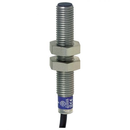 XS1M08PC410 Schneider XS détecteur inductif inox - M8 L50mm noyable Sn1,5mm DC4-PNP NO+NC - 2m Telemecanique