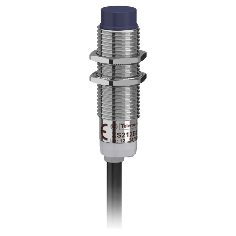 XS212BLPAL2 Schneider XS Capteur inductif métal - M12 L44mm non noyable Sn4mm DC 3 fils PNP NO - 2m Telemecanique