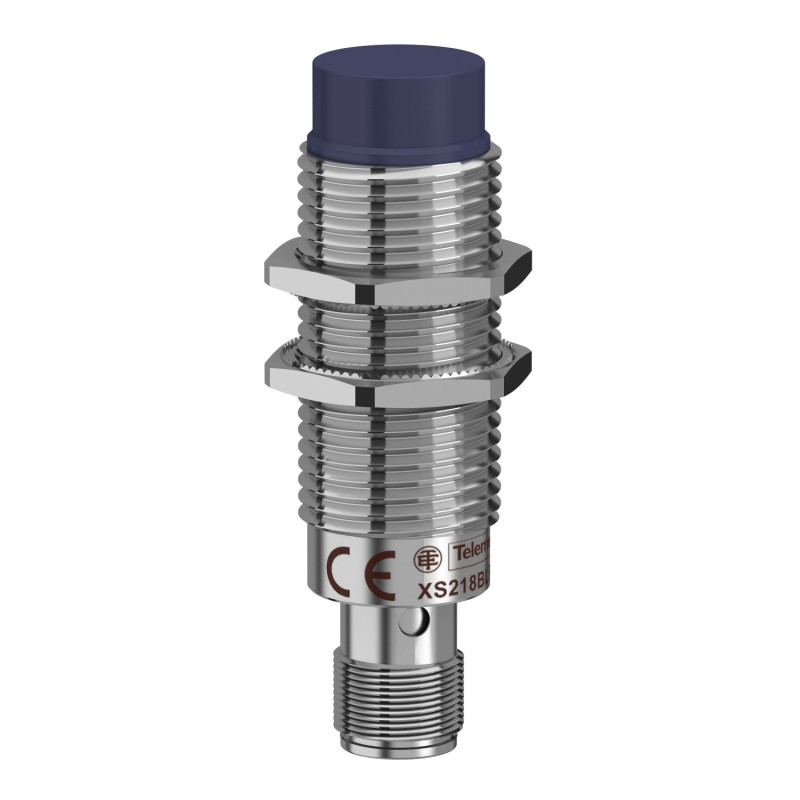 XS218BLPAM12 Schneider Capteur inductif cylindrique M18 12 à 24Vdc PNP NO 3 fils non noyable connecteur M12