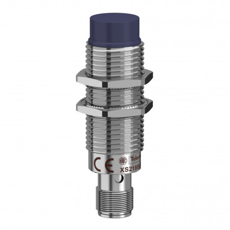 XS218BLPAM12 Schneider Capteur inductif cylindrique M18 12 à 24Vdc PNP NO 3 fils non noyable connecteur M12