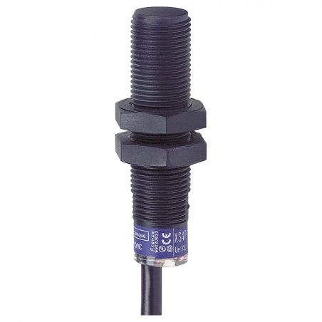 XS4P12MA230 Schneider XS détecteur inductif plastique M12 L54mm non noyable Sn4mm AC/DC NO - 2m Telemecanique