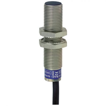XS612B1NAL2 Schneider OsiSense XS6 - détecteur inductif - M12 - L53mm - laiton - Sn 4mm - câble 2m Telemecanique