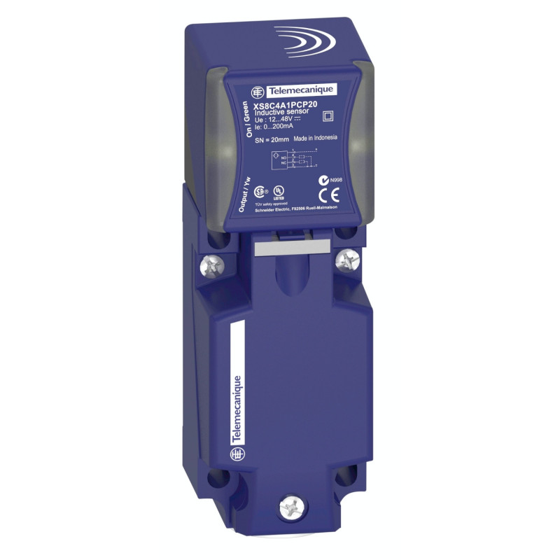 XS8C4A1MPN12 Schneider OsiSense XS8 - détecteur inductif - 40x40 - L117mm - PBT - Sn 20 mm - bornes Telemecanique