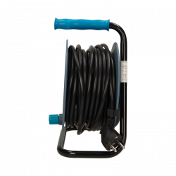 Enrouleur électrique 15m - 4 prises 2P+T - HO5VVF 3G1mm² - Support en métal