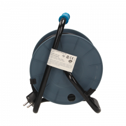 Enrouleur électrique 15m - 4 prises 2P+T - HO5VVF 3G1mm² - Support en métal