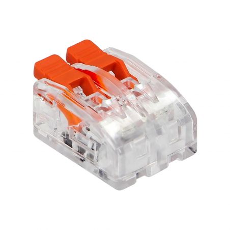 Lot de 10 bornes automatiques à levier 2 fils souples 0,2 à 4mm²
