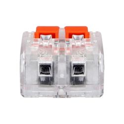 Lot de 10 bornes automatiques à levier 2 fils souples 0,2 à 4mm²