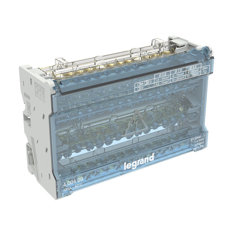 400409 Legrand Répartiteur modulaire tétrapolaire 125A 8 modules 14 départs