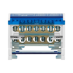 Répartiteur modulaire bipolaire 125A 7 départs: 5x 1,5 à 6mm² + 2x 6 à 16mm²