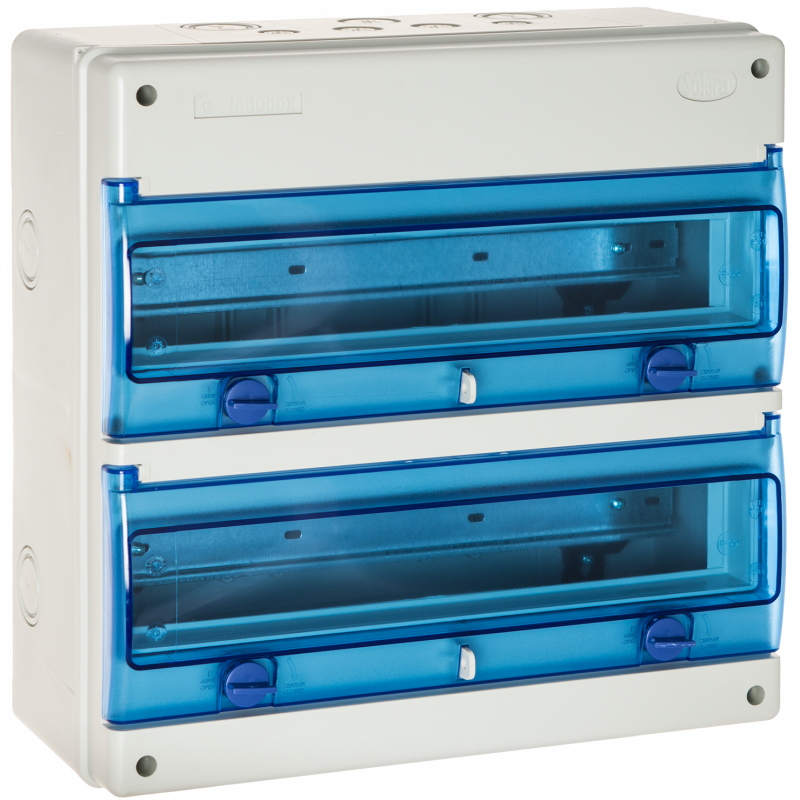 1336P Tableau électrique étanche 2 rangées de 18 modules - Résistant aux UV - Solera Indubox