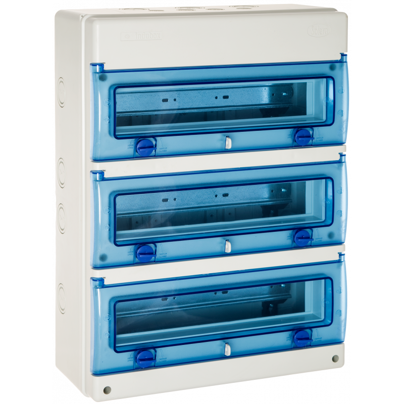 1348P Tableau électrique étanche 3 rangées de 16 modules - Résistant aux UV - Solera Indubox