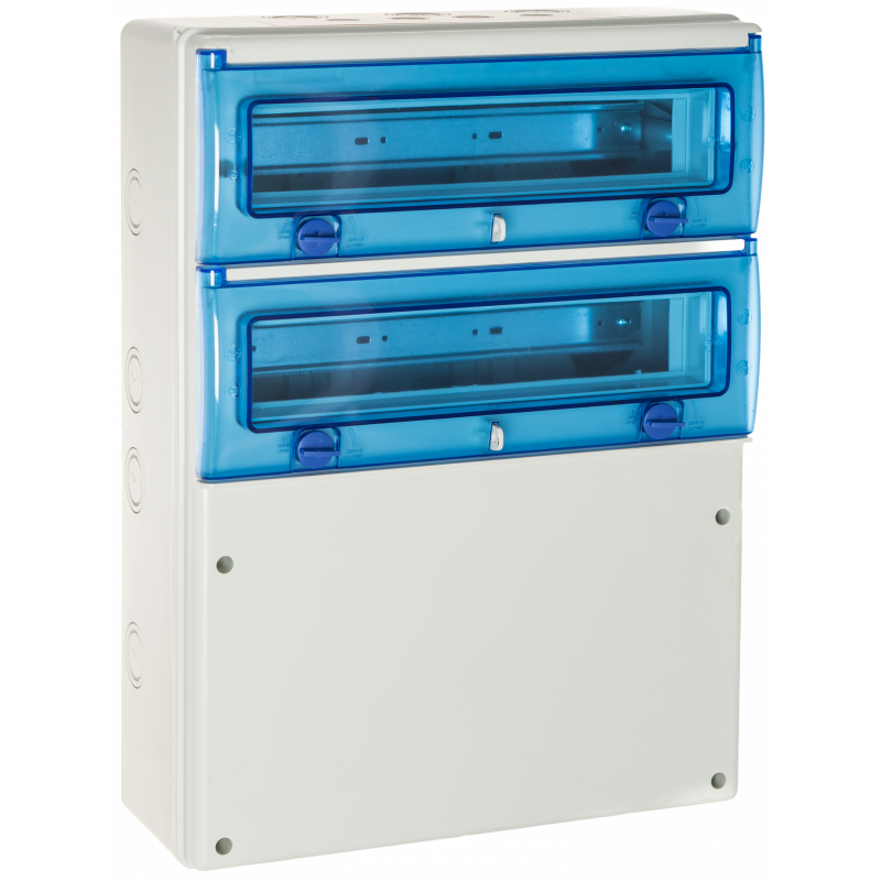 1332P Coffret pour prises de courant 2 rangées de 16 modules - Étanche IP65 - Solera Indubox