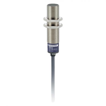 XT118B1PAL2 Schneider Détecteur capacitif M18 - L70mm - laiton - Sn 5mm - 24Vcc - câble 2m OsiSense XT1 Telemecanique