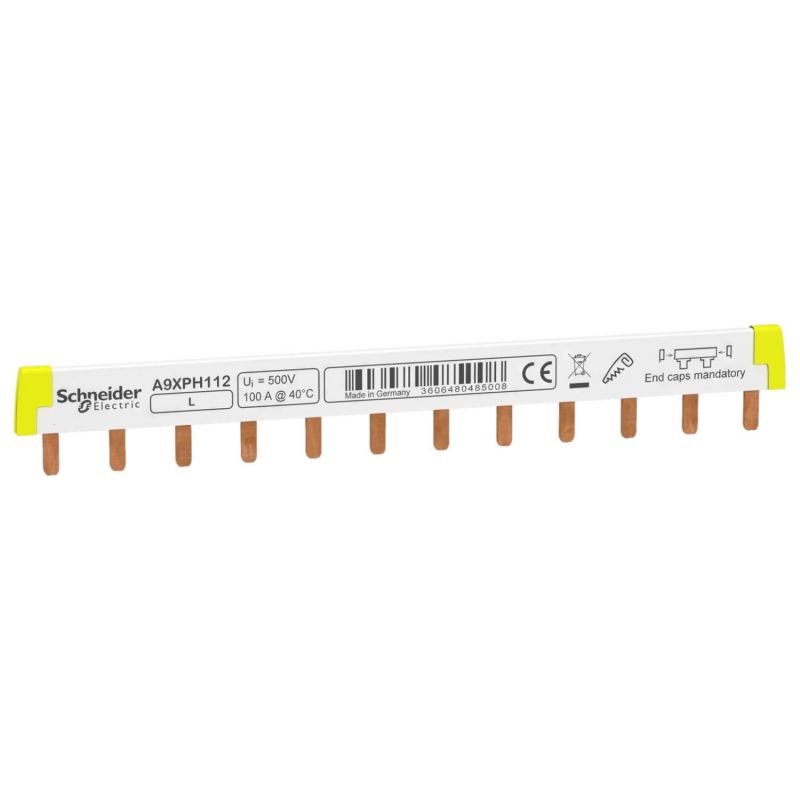 A9XPH112 Schneider Peigne pour disjoncteur unipolaire - Pas 18mm - 12 modules - Acti9 iC60