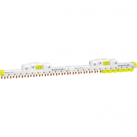 A9XPP724 Schneider - Peigne de répartition 4P vers 1P+N avec connecteur - Pas 9mm - 24 modules - Acti 9 iDT40