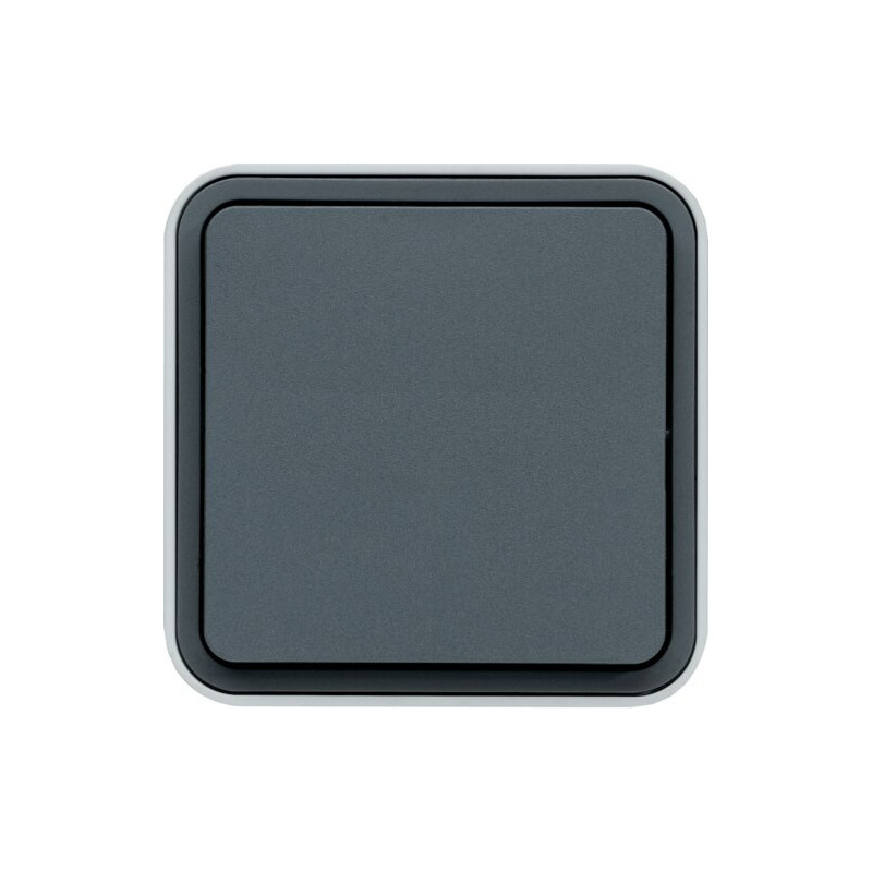 WNC001 Hager - Interrupteur va et vient  Cubyko saillie Gris - Étanche IP55 - complet
