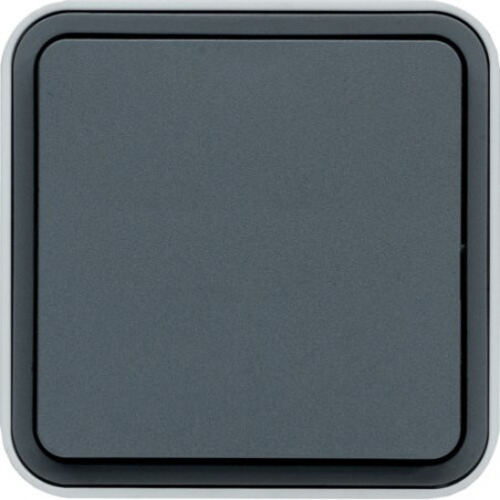 WNC001 Hager - Interrupteur va et vient  Cubyko saillie Gris - Étanche IP55 - complet