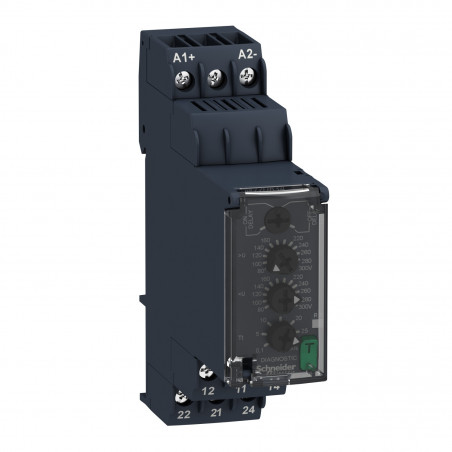 RM22UB34 Schneider - Relais sur/sous-tension - 80 à 300V - 2OF - 110 à 240Vac/cc - Zelio Control