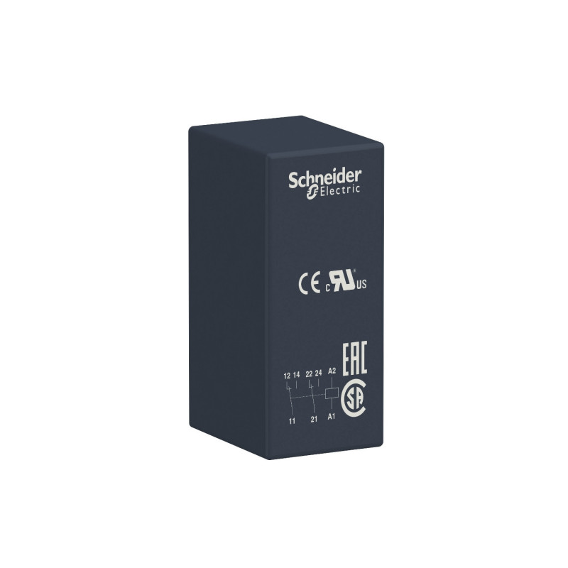 RSB2A080P7 Schneider - Relais PCB embrochable - 2OF (inverseur) - 8A - 230VAC - Zelio RSB