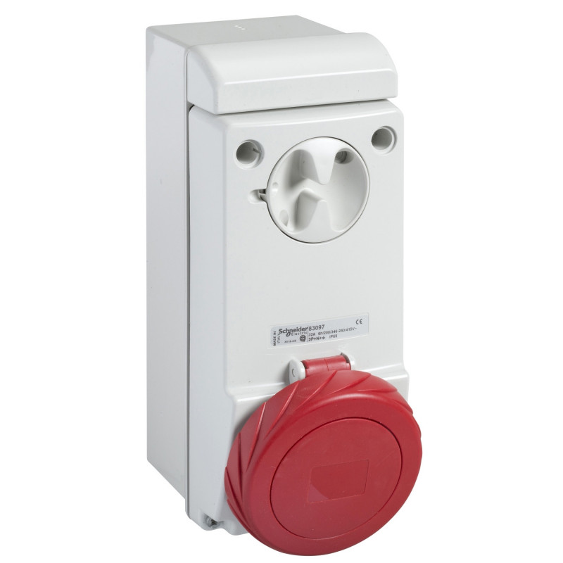 PKB63P534 Schneider PratiKa - socle de prise à vis - saillie - 63A - 3P+T - 380-415V IP67