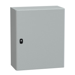 NSYS3D6525P Coffret métallique étanche IP66 - 600x500x250 - plaque fournie - Spacial S3D - Schneider Electric