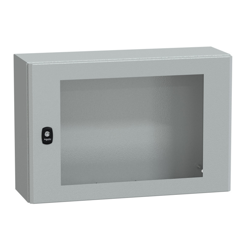 NSYS3D4620T Coffret métallique étanche IP66 - 400x600x200 - Porte vitrée - Spacial S3D - Schneider Electric