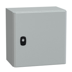 NSYS3D3320P Coffret métallique étanche IP66 - 300x300x200 - plaque fournie - Spacial S3D - Schneider Electric