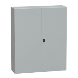 NSYS3D121030DP Coffret métallique étanche IP55 - 1200x1000x300 - 2 portes - plaque fournie - Spacial S3D - Schneider Electric