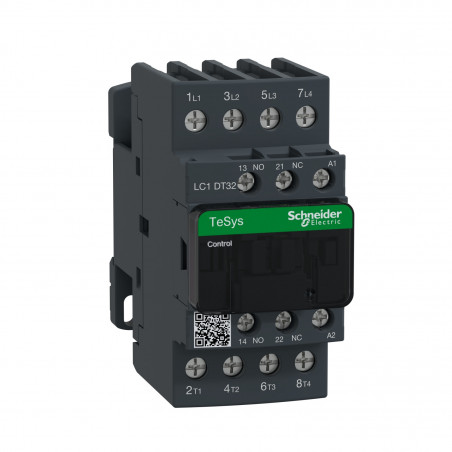 LC1DT32P7 Schneider - Contacteur tétrapolaire - 4NO - 32A - Bobine 230Vca - Vis