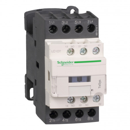 LC1DT20BD Schneider - Contacteur tétrapolaire - 4NO - 20A - Bobine 24Vcc - Vis