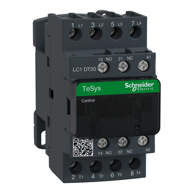 LC1DT20B7 Schneider - Contacteur tétrapolaire - 4NO - 20A - Bobine 24Vca - Vis