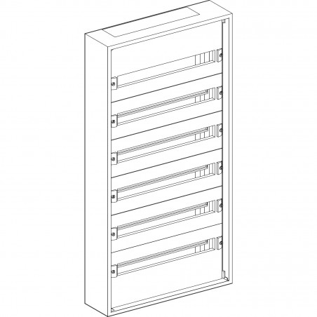 08006 Schneider - Coffret électrique métal Prisma Pack 160 - 144 modules - 6x24 modules LVS08006