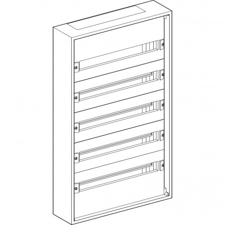 08005 Schneider - Coffret électrique métal Prisma Pack 160 - 120 modules - 5x24 modules LVS08005